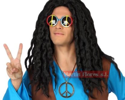 Collar plateado hippie paz