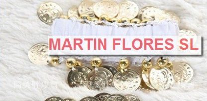 Pulsera árabe monedas blanca