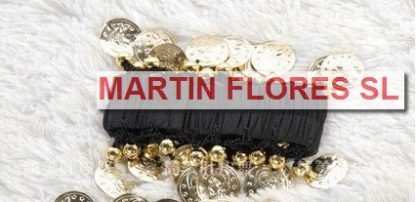Pulsera árabe monedas negra