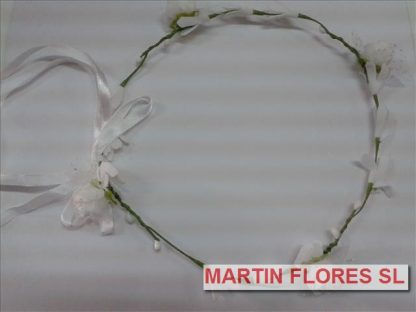 Diadema flores blancas