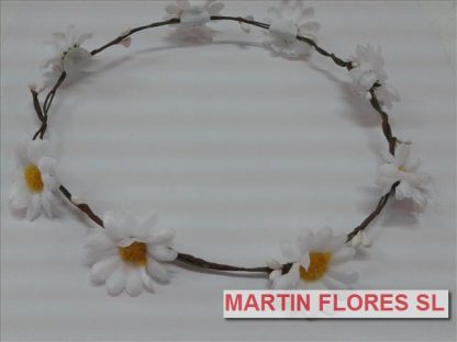 Diadema margaritas blancas