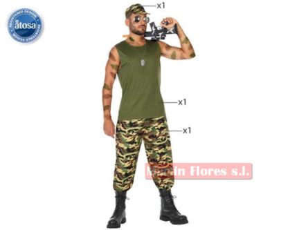 Disfraz militar guerra hombre