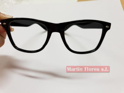 Gafa pasta negra "nerd" - Imagen 2