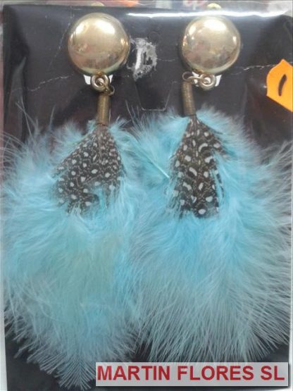 Pendientes plumas