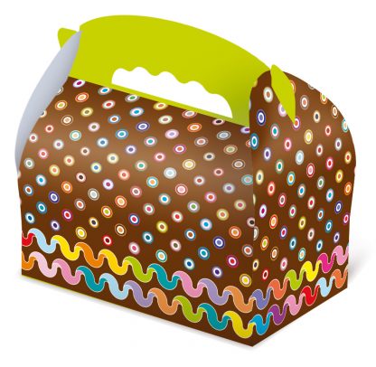 Caja carton chocolate y lunares