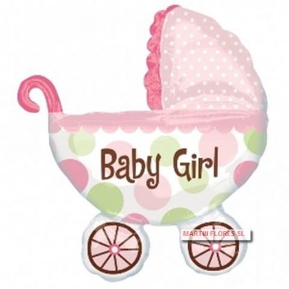 Globo foil Carro bebé rosa