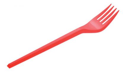 Tenedor rojo