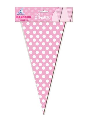 Banderin rosa lunares 3m