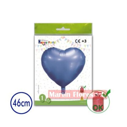 Globo foil Corazón azul