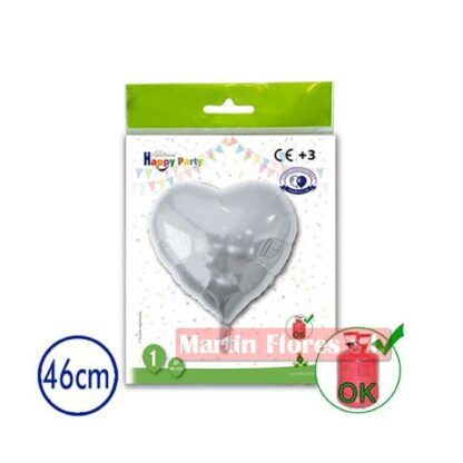 Globo foil Corazón plata