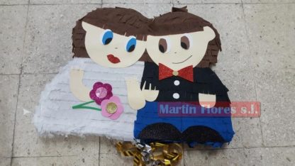 Piñata novios Boda 3d artesanal - Imagen 3