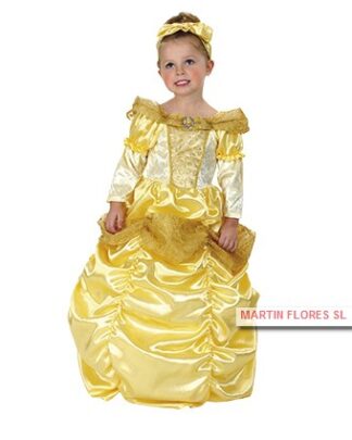 Disfraz princesa Bella dorada infantil