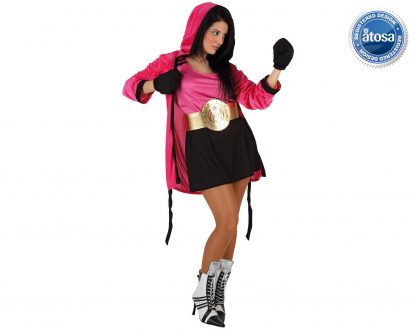 Disfraz boxeadora rosa