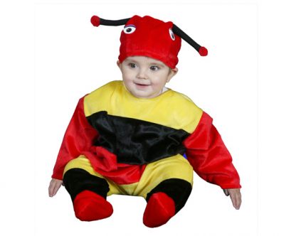 Disfraz bichito gusano rojo bebé