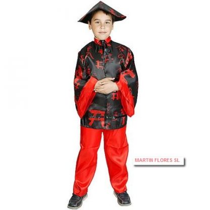 Disfraz chino negro/rojo