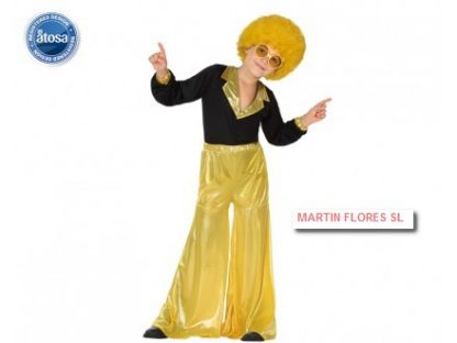 Disfraz disco dorado niño