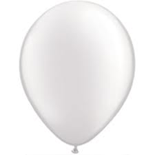 Globo metal blanco látex