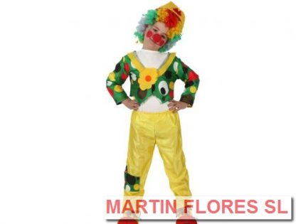 Disfraz payaso básico amarillo infantil