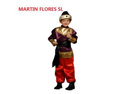 Disfraz paje real morado infantil TARA