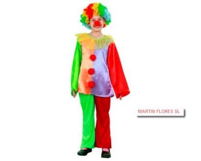 Disfraz payaso/a bicolor