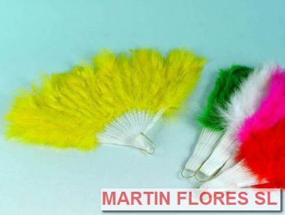Abanico plumas colores