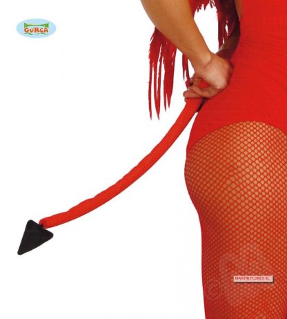 Cola demonia roja con velcro