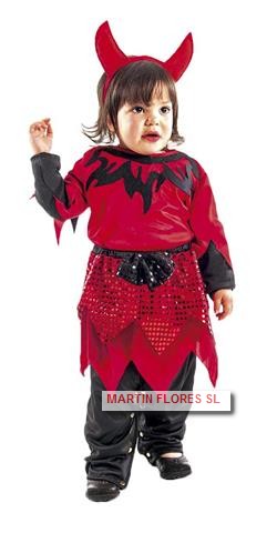 Disfraz demonio rojo bebé en Sevilla para Halloween, fiestas, Carnaval.