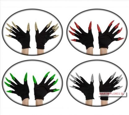 Guante uñas purpurina