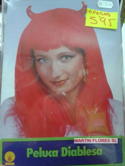 Peluca diabla roja