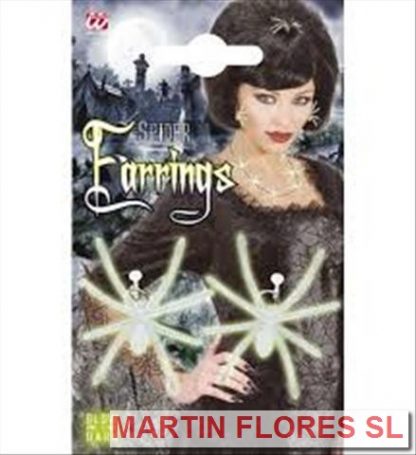 Pendientes arañas blancos