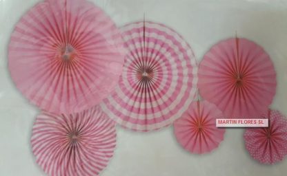 Abanicos papel rosa