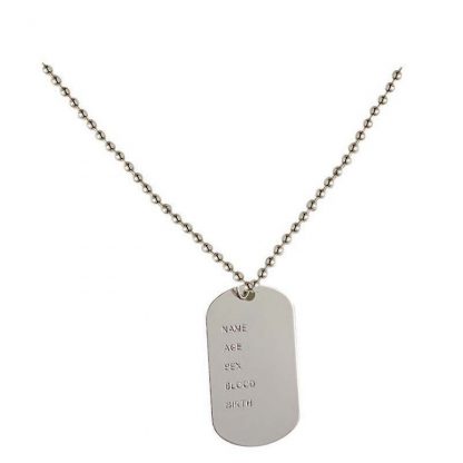 Placa militar cuello