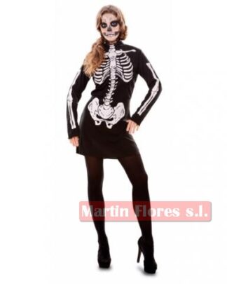 Disfraz esqueleto vestido mujer