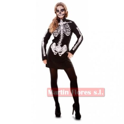 Disfraz esqueleto vestido mujer