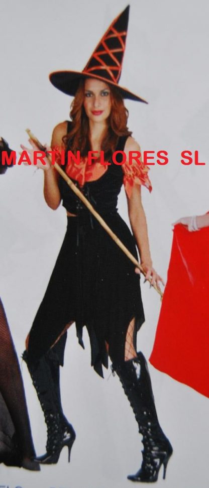 Disfraz Bruja naranja negro
