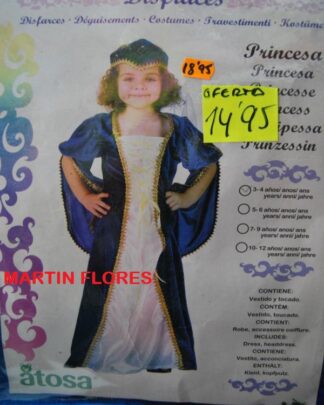 Princesa medieval azul