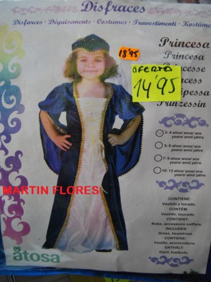 Princesa medieval azul