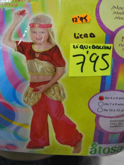 Disfraz bailarina árabe roja