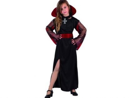 Disfraz Vampira negra y roja