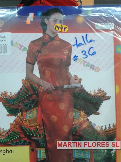 Disfraz China roja mujer