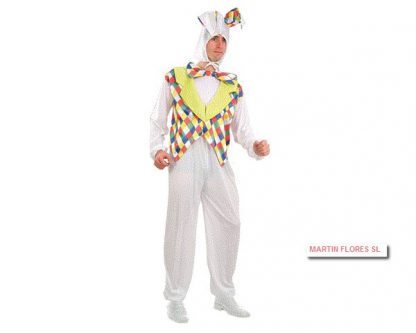 Disfraz conejo multicolor con chaqueta