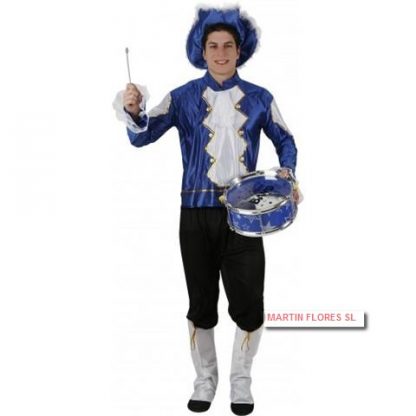 Disfraz músico hombre azul