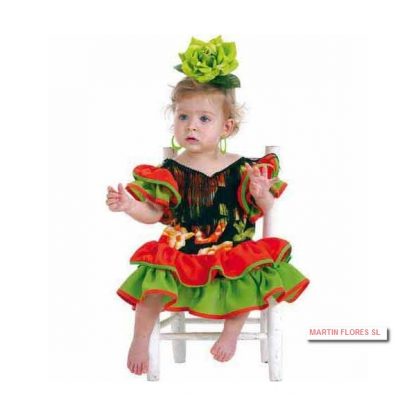 Disfraz flamenca flores bebé