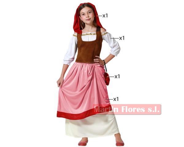 Activar Preocupado Maravilla Disfraz mesonera rosa niña en oferta en sevilla para feria medieval