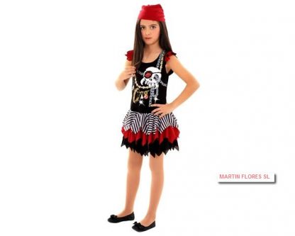Disfraz pirata  caribeña niña