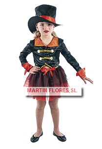 Disfraz de domador de circo rojo y negro para niña por 9,95 €