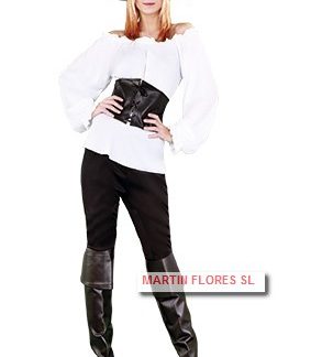Disfraz moza pirata blanco mujer en Sevilla para fiestas, Carnaval
