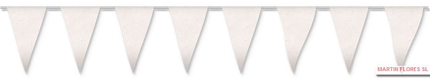 1banderín blanco plástico