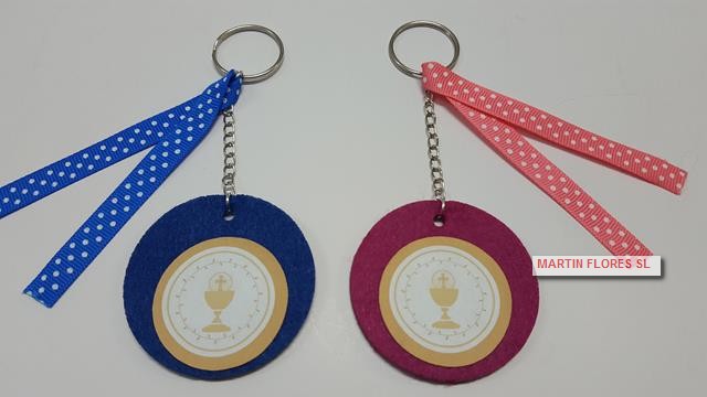 Recuerdo comunión llavero cáliz
