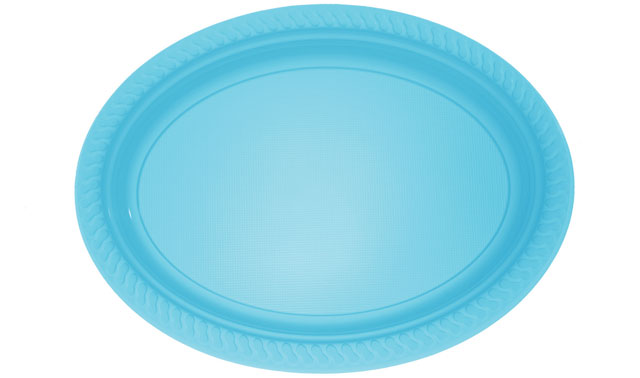 Bandeja celeste ovalada